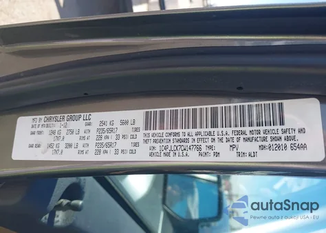 2012 Jeep Liberty Limited Edition z USA, uszkodzony, nr VIN 1C4PJLCK7CW147766